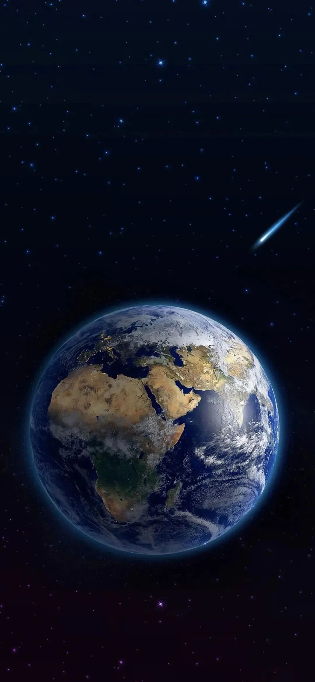 地球和流星手机壁纸