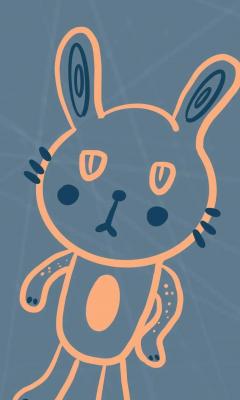 小兔子简笔画手机壁纸